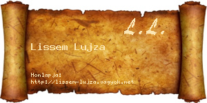 Lissem Lujza névjegykártya
